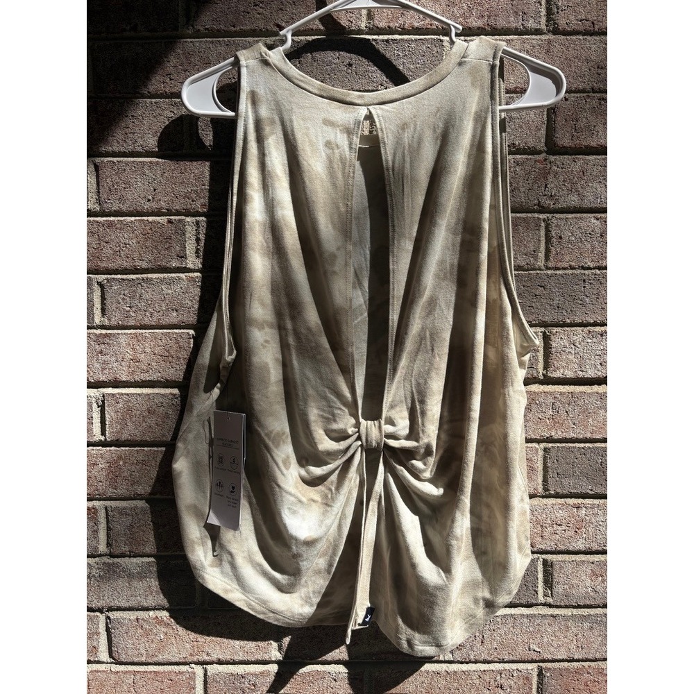 Glyder Electric‎ Tank Linen Lava Dye Open Back Knot Relaxed Fit Large - Picture 6 of 10